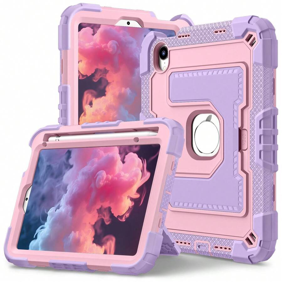 Military Industry Anti-Fall Tablet Protective Case Compatible With Ipad Soft Anti-Fall Protection, Ultra-Thin/Smart Stand Compatible With Ipad 10.2/10.9/11, 10th Gen, Ippad Air 11, Ipad Air4/5 - Multicolor - View 1