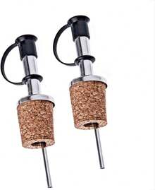 Bico Dosador Inox Com Rolha Tampa para Garrafas Azeite Vinho - Multicolorido - Visão 3
