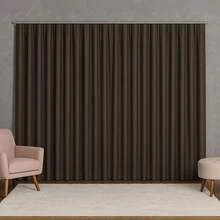Luxury Blackout Curtain 4 And 5m X 2.80m For Swiss Track Max – Blackout Cuts Off Light For Living Room And Bedroom - 鏽棕色 - 查看 4