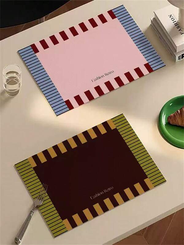 1 Pc Rectangular Faux Leather Placemat, Non-Slip Heat Resistant Wipe Clean Dining Table Mat, Suitable For Home, Kitchen, Hotel, Cafe & Outdoor, 30 X 45 Cm