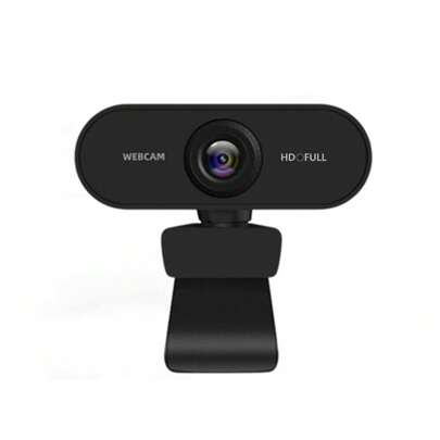 Cámara de Computadora con Micrófono Reductor de Ruido y Ángulo Amplio para Oficina en Casa, Transmisión En Vivo, Clases Online - Resolución HD 1080P / Plug and Play USB