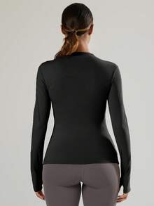 VUTRU Women's Long Sleeve Jacket With Thumb Holes, 2 Pockets, Running Workout Activewear Top