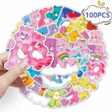 CARE BEARS 爱心熊 50/100 张装爱心熊贴纸套装，可爱卡通熊图案贴纸套装，爱心熊，阳光熊，熊，朋友熊，礼物，返校季