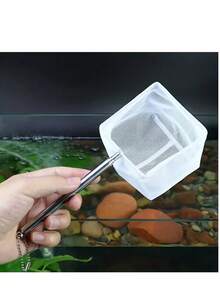 可扩展不锈钢水族箱网 - 适合鱼和虾，耐用的不锈钢材料 - 适合水族馆主人 - 适合清洁和捕捉 - 给鱼爱好者的绝佳礼物 - 白色 - 查看 6