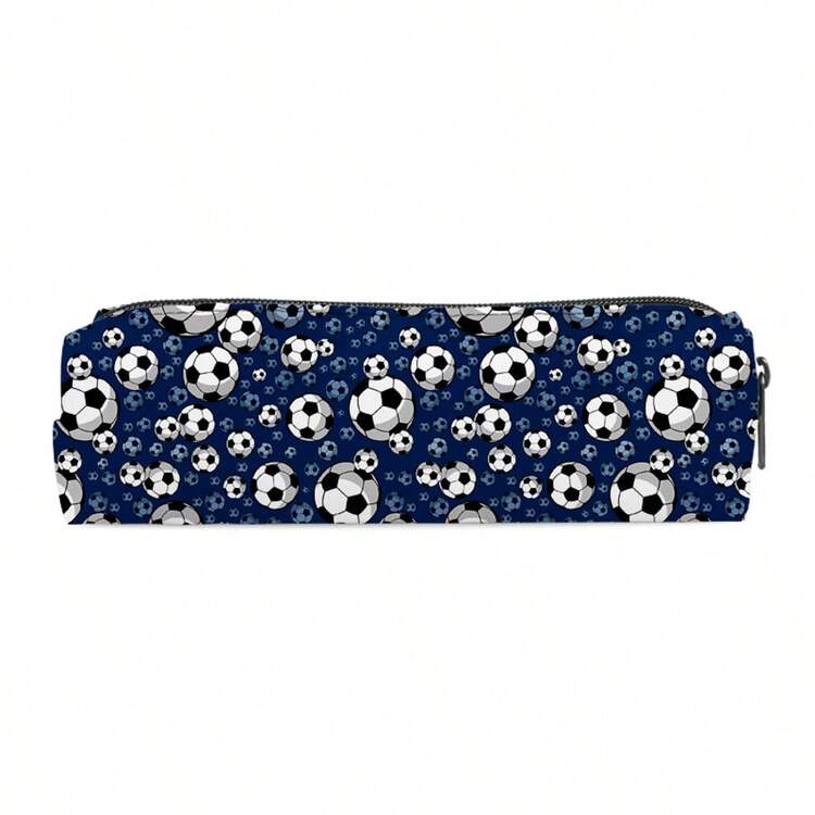 A Football-Themed Stationery Pouch That Is Highly Popular Among Men. It Is Simple And Lightweight, Made Of Polyester Material. This Stationery Organizer Bag Is Suitable For Students, And Can Also Be Used As A Pencil Case Or Backpack Accessory. - Multicolor - View 17
