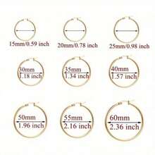 Simple Stainless Steel Large Earrings, Titanium Steel Rust Steel Women's Large Earrings, Suitable For DIY Earrings And Jewelry Production Christmas Decorations Home Christmas Gifts Christmas Decor