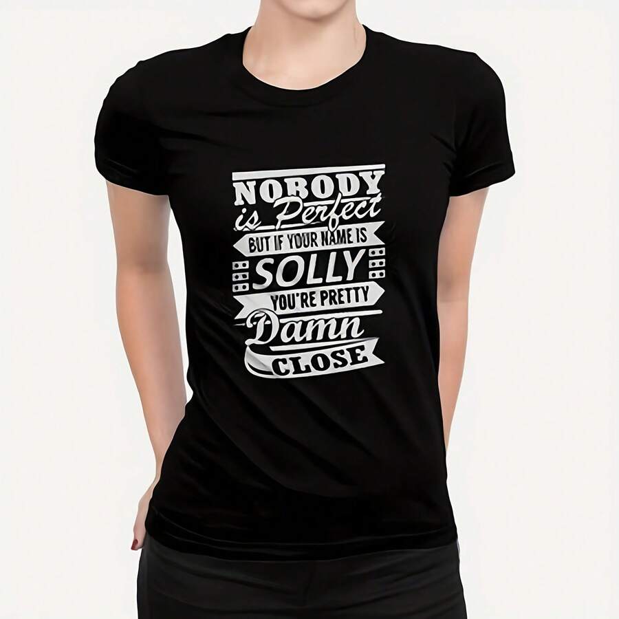 S Nobody's Perfect Name Shirts Ladies Seseable 1028220g Model Stretch Cotton T-Shirt, Touch As Ft As A Cloud, Slightly Slim Version Elegantly Fit The Body. Designed To Honor Mothers Or Female Elders, As A Heart-Filled Gift. The Design Is A"Big Bear" And"Little Bear" Star Map Outlined By Exquisite Hot Sier Lines, Symbolizing The Eternal Guardianship And Guidance Of Mothers To Their . It's A Subtle, Loving Gift From A Child Or Family To G On Mother's Day, A Birthday, Or Any Other Day When You Want To Show Your Appreciation And Let Your Mom Know That In The Hearts Of Your Family, She Is The Brightest Star. - 黑色 - 查看 1