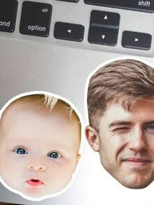 定制脸部贴纸，卡通肖像，个性礼物，趣味照片，创意标签，适用于日常办公，纪念友情和爱情，贺卡，礼物装饰，化妆舞会，生日派对和聚会