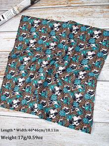 1 Pc Western Style Women Leopard & Cow Print Turquoise Floral Hair Accessories Headband, Gift For Mother, Wife, Girlfriend, Birthdays, Mother Day For Dress - Turquoise Leopard - View 3