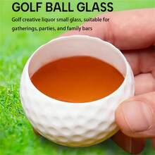 3pcs Plastic Golf Ball Shaped Cups - Isolated And Reusable Travel, Moon Pattern Golf Ball Design, Ideal Gift For Golf Enthusiasts