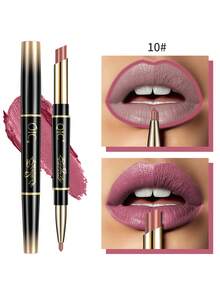 QIC Long Lasting Waterproof Christmas Gift Matte Lipstick & Lip Liner Set Long-Lasting Waterproof Double-Ended Non-Stick Cup High Pigmented Lipstick And Liner Pencil Smooth Texture Full Coverage Nude To Red Shades For All Day Wear Women Cosmetics Lips Makeup For Valentine's Day , Mother's Day Gifts - Multicolor - View 16