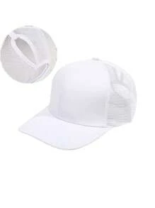 1 Peça Boné Ajustável Novo Para Rabo de Cavalo Feminino Com Abertura Traseira, Boné de Tela Tipo Caminhoneiro, Boné de Beisebol Vazado Com Rabo de Pato, Boné Para Sol Sólido, Fashion Feminino, Boné de Beisebol Com Rabo de Pato Leve, Ideal Para Esportes ao Ar Livre, Golfe, Pesca, Corrida - Cores Variadas