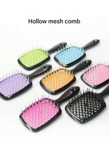 1 pièce/2 pièces Peigne creux, peigne large à dents creuses, peigne de massage du cuir chevelu pour hommes et femmes, convient pour démêler les cheveux mouillés et secs, peigne de massage du cuir chevelu creux, facile à tenir - convient pour les hommes et les femmes, peigne carré creux, peigne à grille populaire, peigne de massage bicolore, peigne démêlant pour coiffure volumineuse. Le produit aide à rendre les cheveux confortables et faciles à gérer (les différents lots de produits en plastique n'affectent pas l'utilisation ou l'apparence). - Multicolore - Voir 10