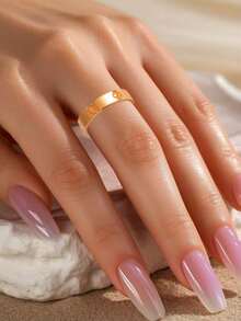 1pc Classic Elegant Four-Leaf Clover Design Ring. Stainless Steel Lucky Clover/Heart/Cross/Full Clover Ring. Size 6# - 11# Available, Suitable For Women And Men, Great For Daily Wear, Birthday, Wedding Gifts - Heart Diamond Ring - View 12