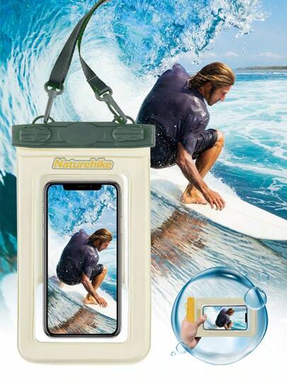 Naturehike Waterproof Phone Pouch, Touch Screen, IPX8 Waterproof, Floating, With Air Bag, Fits Phones Up To 6.8 Inches, For Swimming, River Trekking, Rafting, Travel Waterproof Phone Case, Beach Essentials, Beach Accessories, Pool Float