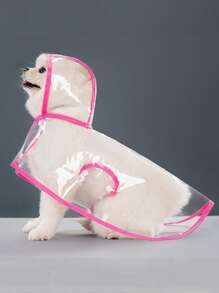 Transparent Plastic Dog Raincoat, Fashion Rain Cloak For Medium & Small Pet Dogs