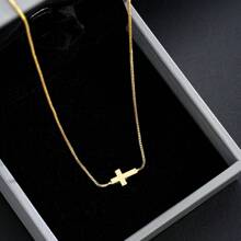 Nuevo Collar de cruz de acero inoxidable, joyería de moda