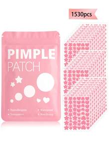 1530 adesivos para acne - suaves e não irritantes, cobrem acne e manchas - adesivos corretivos, à prova d'água e respiráveis, uso facial diário, cuidados com a pele, itens essenciais para cuidados pessoais, fáceis de transportar, adequados para viagens e festas, dicas de beleza, acessórios perfeitos para tirar fotos, adesivos para acne, cuidados com a pele, adesivos invisíveis para cobrir espinhas, 1020/501/255/102/51 peças
