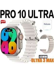 2025 New PRO 10 Ultra Smart Watch 2.19 HD Screen Health Monitoring NFC Function - White - View 1