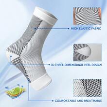 زوج من أكمام الضغط للقدم مع دعم القوس مثالي للرياضة والجري والتنزه والدراجات والارتداء اليومي