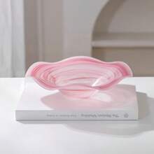 1 tavă cu fructe florale în stil nordic, decor pentru masă în sufragerie, farfurie pentru gustări de ceai de după-amiază, suport pentru deserturi de nuntă, material simplu din sticlă, stil luxos ușor, cadou de casă nouă pentru petrecere de ziua de naștere, decorațiune de Anul Nou