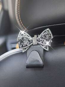 1pc/2pcs Car Hook Seat Back Front And Rear Bowknot Car Multifunctional Storage Backrest Small Hook