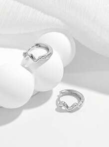 1 par de pendientes geométricos asimétricos minimalistas en forma de ola de plata 925, accesorio de moda para mujeres, regalo ideal para citas y fiestas