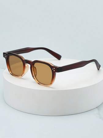 1 Stück Herren ovale kleine Rahmen minimalistische Mode Brille (geeignet für Fahren, Reisen, Lässig, Urlaub, Outdoor-Sport, täglichen Gebrauch) Schul-Look Schulanfang