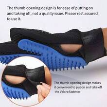 宠物美容手套 - 温和脱毛刷，适用于梳理狗和猫的毛发，高效脱毛手套 - 按摩刺激循环 - 易于使用和清洁，脱毛、洗澡和亲密接触