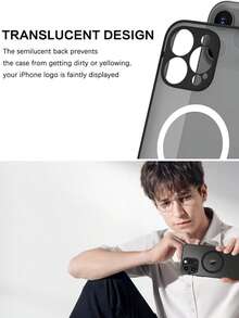 Mida Style Funda Mate Magnética Compatible Con iPhone Protector Cámara Uso Rudo Ligera - Negro - Ver 4