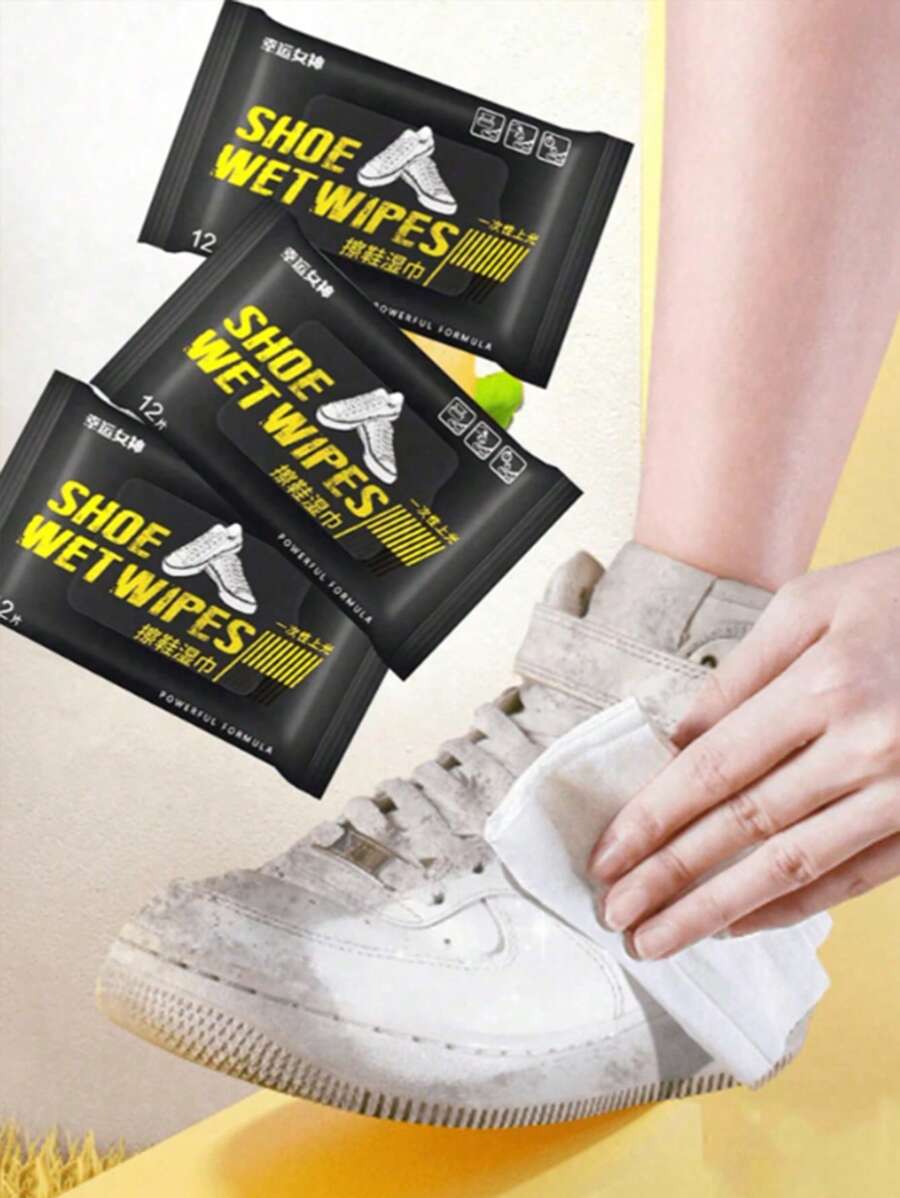 1 Peça 12/30 Folhas Lenços Descartáveis para Limpeza de Tênis, Detergente de Limpeza para Esportes para Caminhada ao Ar Livre