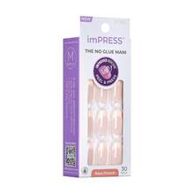 KISS ImPRESS No Glue Mani Press On Nails, French, 'Heroic', Light Neutral + White Tip French, Short Size, Squoval Shape, Includes 30 Nails, Prep Pad, Instructions Sheet, 1 Manicure Stick, 1 Mini File - Genuine - View 9