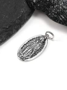 1pc Simple Unique 925 Sterling Silver Virgin Of Guadalupe Charm DIY Women Fine Jewelry Gift