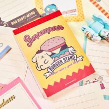 Sanrio 12 tipos de papel adhesivo con notas de libros de señal de orina de dibujos animados japoneses retro, con chicas lindas de dibujos animados, material de libreta, para la temporada de regreso a clases