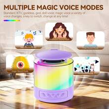 EIGIIS 1pc Portable Handheld Karaoke Microphone Speaker - USB Rechargeable, Wireless Speaker, Home Karaoke Machine With Microphone Set | Perfect For Family Party, Christmas, Birthday Celebrations - Pink-double Wheat - View 7