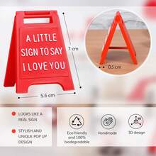 Mini Sign Valentine's Decoration Anniversary Present - Romantic I Love You Sign - Fun Boyfriend - Cute Birthday, Christmas, Wedding Gift For Girlfriend, Wife, Fiancee - Fell for You (Yellow) - View 7