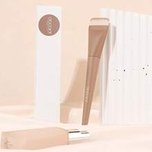 Docolor Flat Foundation Brush And Makeup Spatula Set, Thin Liquid Foundation Brushes Dual Edged Spatula Brush Makeup Korean Foundation Brush For Blending, Cream, Thin Makeup Brush &Make Up Spatula - 卡其色 - 查看 9