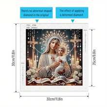[Special Shape DIY Home Decor] DIY, Religious Figure & Mary 5D Diamond Painting Kits - Special Shape Diamond Art Suitable For Beginners, Unique Home Wall Decor Gift, 12x12 Inches