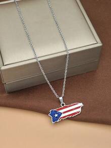 波西米亚度假风格 18K 镀金不锈钢女士项链，长吊坠树脂旗帜，手工抛光，精美设计 - 周年纪念、母亲节、生日、约会、舞会、节日、返校、婚礼的完美礼物 - 适合商务、度假和休闲场合