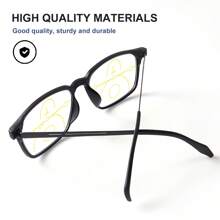 Progressieve multifocale leesbril, anti-blauwlicht superlicht montuur, TR flexibel materiaal, unisex geschikt voor alle scenario's