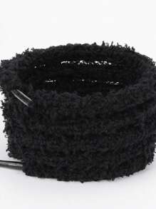 1 par de cordones de zapato gruesos, anchos y suaves de felpa, adecuados para diversos zapatos, ropa y accesorios con cordón
