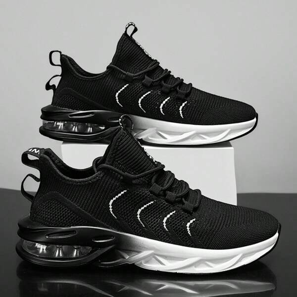 Men's Breathable Mesh Sneakers, Soft Outsole Comfortable Running Shoes, Classic Versatile Casual Shoes, Non-Slip Durable Outdoor Walking Shoes
