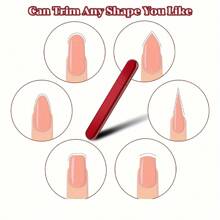 Glass Nail File With Fixed Handle, Portable Plastic Case, For Nail Salon And Beauty Care,Nail Supplies,Nail Tools,Nail Art Tools,Back To School,Nails,Nail Tools For Press On Nails,Manicure Pedicure Tools