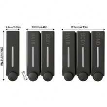 300毫升壁挂式液体皂液器，手动皂液器，适用于洗发水、沐浴露、液体皂、浴室容器，适用于酒店、厨房、浴室存储和组织，返校浴室配件