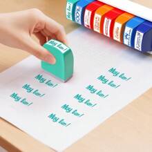 Spanische positive Aufmunterungsstempel, Set mit 12 Stück/8 Stück/5 Stück, Klassenraum-Bewertungsstempel für Einstellung und Fortschritt, Lehrerkadeau, spanisch Lernklassenzimmer Wesentliche mit Aufbewahrungsablage, Schulbedarf, Schulanfang