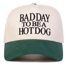 1 件女式“Bad Day To Be A Hotdog”卡车司机帽，个性化刺绣字母棒球帽，街头时尚五片帽，户外防晒休闲帽，适合春秋季旅行度假海滩 - 彩色 - 查看 10