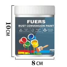 Metal Anti-Rust Paint & Rust Conversion Paint Combo Set, Suitable For Indoor & Outdoor Metal And Rust-Affected Surfaces, Waterproof, UV-Resistant, Quick-Drying, For Covering & Repairing Rust On Metals, Multiple Colors, Safe & , Odorless, Available In 180g/300g/500g Sizes