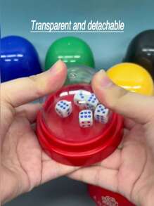1pc Gambling Cheating-Proof Dice Cup With Transparent Cover, Entertainment Gaming Dice Cup