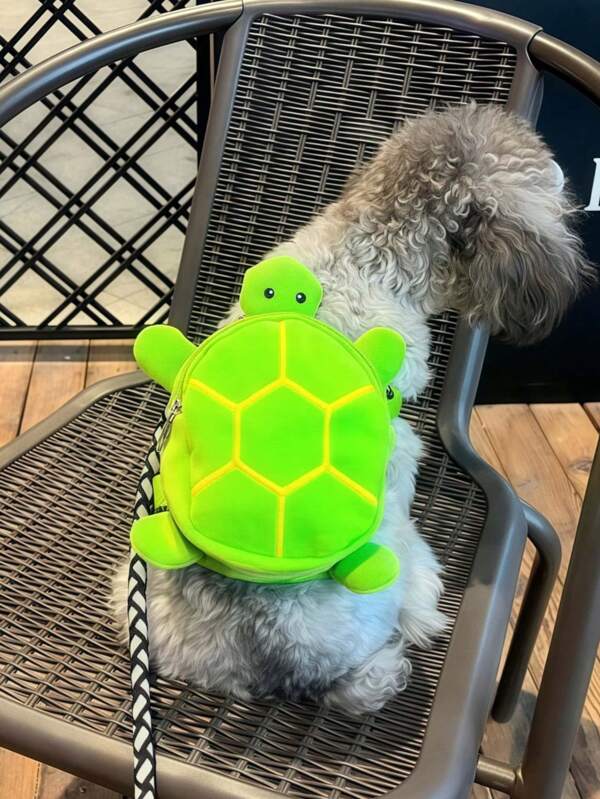 Cute Turtle Shaped Pet Backpack, Suitable For Cats & Dogs, Breathable Outdoor Travel Backpack, Portable Walking Bag