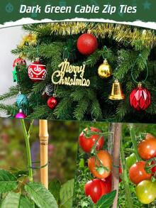 1 Packung mit 100 Stücke, 4 Zoll 3mm Nylon Gartenkabelbinder, selbstverriegelnd, Verdrehkabelbinder, Mehrzweck-Kabelbinder für Innen- und Außengärten